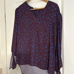 Laroque M Plum Animal Print Top